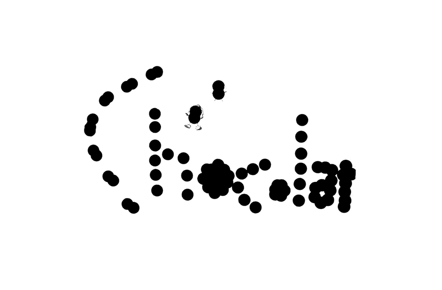 Typographie réalisée lors d'un atelier d’initiation aux arts appliqués